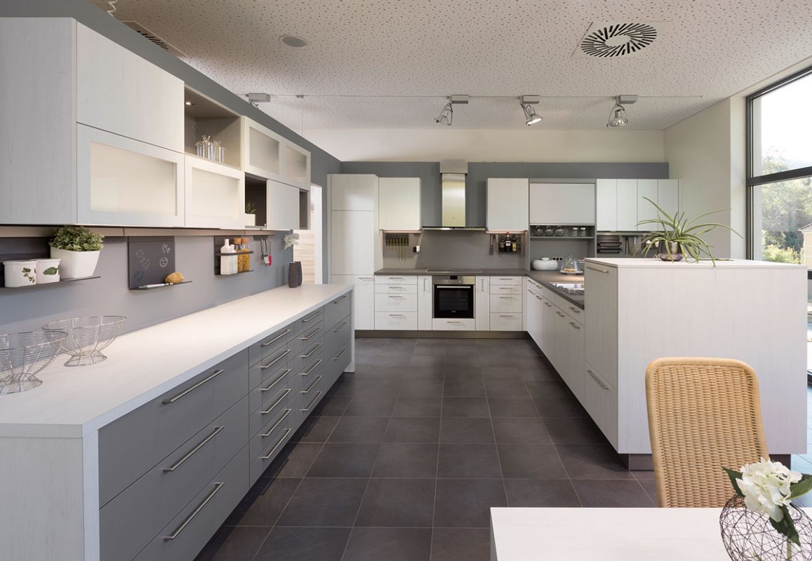 Grey and White Kitchen