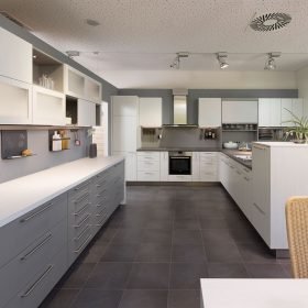 Grey and White Kitchen