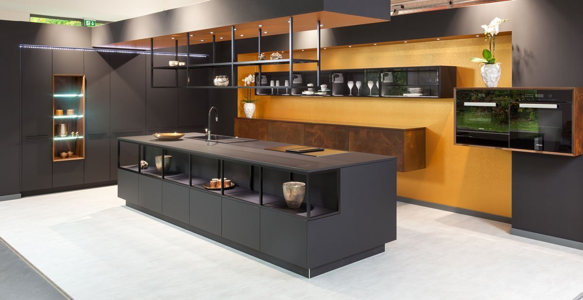 Grey Centre Isle Kitchen